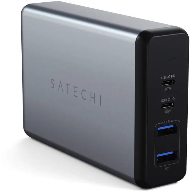 Main image of Satechi 108W Pro USB C PD Desktop Charging Station  2 USBC PD & 2 USB A Ports, Compatible with 2020/2019 MacBook Pro, 2020/2018 MacBook Air, M1 iPad Pro/Air, iPhone 16 Pro Max/16 Pro/16/16 Plus (US)