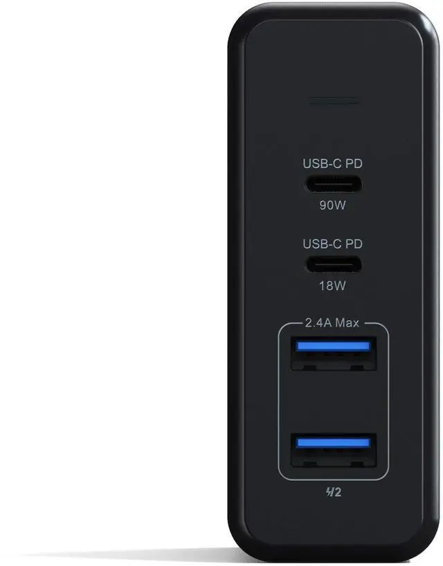 Alt view image 4 of 5 - Satechi 108W Pro USB C PD Desktop Charging Station  2 USBC PD & 2 USB A Ports, Compatible with 2020/2019 MacBook Pro, 2020/2018 MacBook Air, M1 iPad Pro/Air, iPhone 16 Pro Max/16 Pro/16/16 Plus (US)