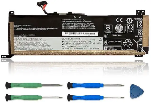 Main image of VANPIR L19C4PC0 Laptop Battery Replacement for Lenovo Legion 5-15IMH05 5-15ARH05 Legion 5P-15IMH05 Series L19M4PC0 5B10W86196 L19M4PC1 5B10W86194 L19C4PC1 5B10W86195 5B10W86192 15.36V 60Wh 4010mAh