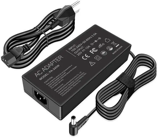 Main image of 240W 6.0x3.7mm Laptop Charger Compatible with ASUS ROG Zephyrus G14 G15 G16 M16 S15 S17 ROG Strix G15 G513IE G17 TUF A15 F15 A17 FX707 FX707ZM