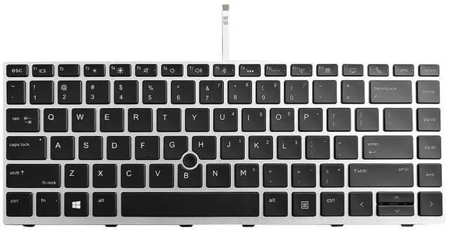 Main image of New Replacement Keyboard Compatible with HP EliteBook 745 G5 745 G6 840 G5 840 G6 846 G5 846 G6, ZBook 14u G5, 14u G6 Silver with Backlit with Pointer