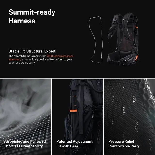 Alt view image 2 of 5 - PGYTECH OnePro Focux Backpack 25L, Fits DSLR/SLR/Mirrorless Cameras/Lenses and Other Gear, Lightweight Outdoor Hiking Bag for Photography, Travel Bag with Laptop Compartment, Green