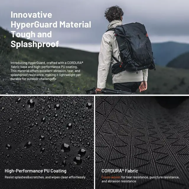 Alt view image 3 of 5 - PGYTECH OnePro Focux Backpack 25L, Fits DSLR/SLR/Mirrorless Cameras/Lenses and Other Gear, Lightweight Outdoor Hiking Bag for Photography, Travel Bag with Laptop Compartment, Green