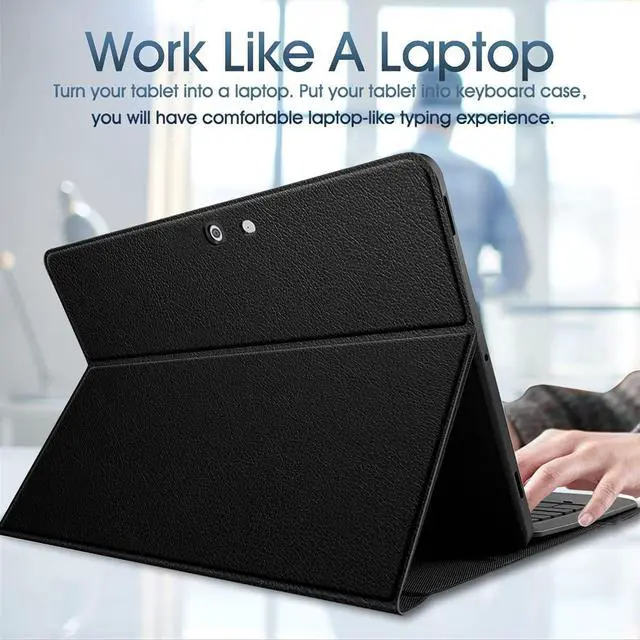 Alt view image 5 of 5 - Wineecy Touchpad Keyboard Case for 13 Inch Microsoft Surface Pro 11/10/9, 7 Colors Backlight Smart Touchpad Detachable Wireless Keyboard with PU Premium Folio Case for Surface Pro 11th Edition AI