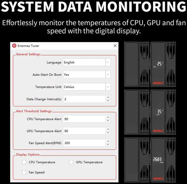 Alt view image 4 of 5 - Enermax TD60 Digital ARGB CPU Air Cooler 159mm Height All-Black CPU Air Cooler Double Tower 6 Heat Pipes with Dual 120mm PWM Fan 280W TDP, for Intel 1851/1700/1200/115X, AMD AM5/AM4