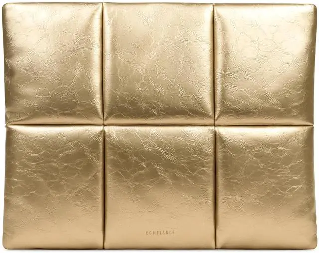 Main image of Comfyable Puffy Laptop Sleeve 15 Inch 16 Inch, Quilted Puffer Laptop Carrying Case, Pillow Pouch Compatible for MacBook Air 15 in M4 2025 & MacBook Pro 16 in M4 2024, Gold
