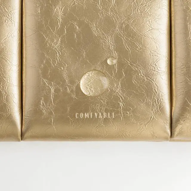 Alt view image 5 of 5 - Comfyable Puffy Laptop Sleeve 15 Inch 16 Inch, Quilted Puffer Laptop Carrying Case, Pillow Pouch Compatible for MacBook Air 15 in M4 2025 & MacBook Pro 16 in M4 2024, Gold