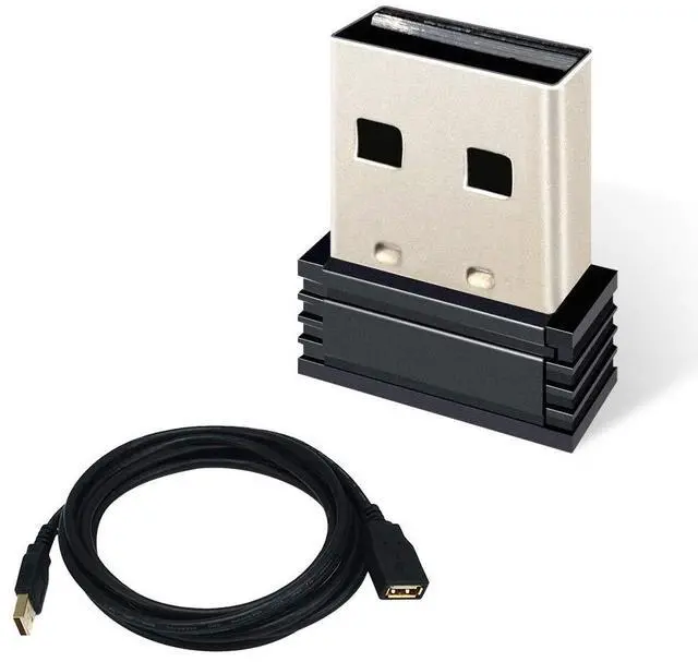 Main image of USB ANT+ Stick Dongle Adapter Wireless Receiver for Zwift, TheSufferfest, TrainerRoad, Rouvy to Upgrade Bike Trainer (with 3 Meters Extension Cable)