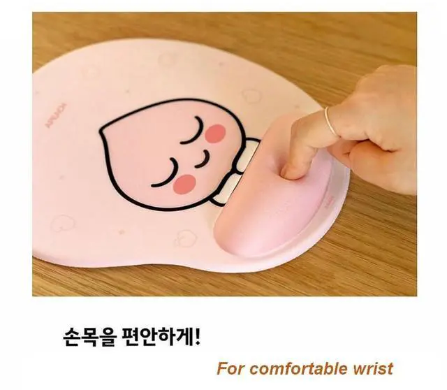 Alt view image 3 of 5 - Kakao Apeach Mouse Pad Wrist Rest Gel Type and Letter Writing Set