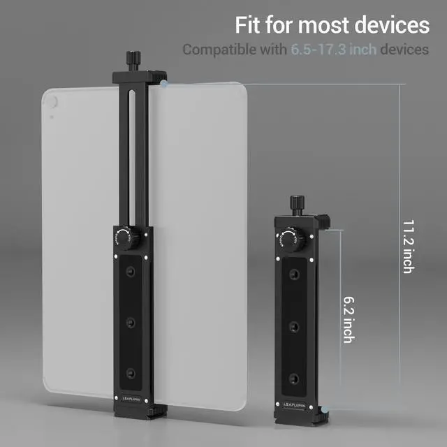 Alt view image 4 of 5 - Leaplumin Tripod Mount Adapter with Ball Head, Aluminum Tripod Mount Holder for Ipad 12.9,Tablet Tripod Mount with 1/4" Screw,Universal Tripod Mount for Ipad,Compatible with 6.5"-17.3" Most Devices