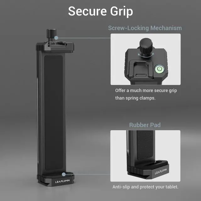 Alt view image 3 of 5 - Leaplumin Tripod Mount Adapter with Ball Head, Aluminum Tripod Mount Holder for Ipad 12.9,Tablet Tripod Mount with 1/4" Screw,Universal Tripod Mount for Ipad,Compatible with 6.5"-17.3" Most Devices