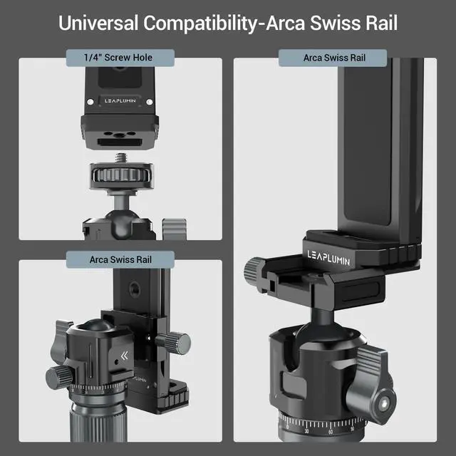 Alt view image 5 of 5 - Leaplumin Tripod Mount Adapter with Ball Head, Aluminum Tripod Mount Holder for Ipad 12.9,Tablet Tripod Mount with 1/4" Screw,Universal Tripod Mount for Ipad,Compatible with 6.5"-17.3" Most Devices