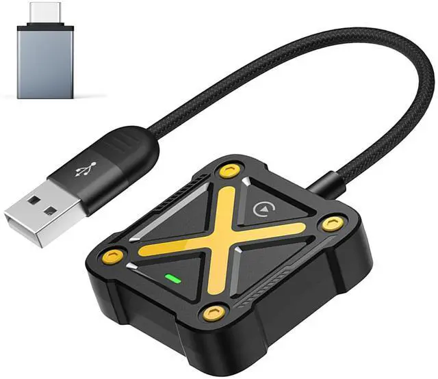 Main image of Velontork Wireless Carplay Adapter for iPhone, Carplay Wireless Adapter 2025 Bluetooth Connection, Plug & Play, No Latency for iPhone iOS10+ (Yellow)