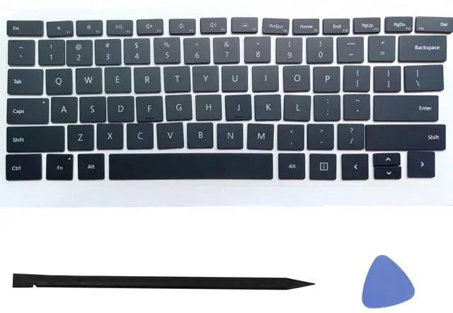 Main image of Ojguct Replacement Keycap Keys Full Set of Key Cap Compatible for Surface Pro 4/5/6/7/7Plus 1724 1796 1807 1866 1960 1961 Keyboard 2015-2021 Year (Black)