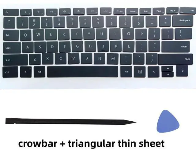 Alt view image 2 of 5 - Ojguct Replacement Keycap Keys Full Set of Key Cap Compatible for Surface Pro 4/5/6/7/7Plus 1724 1796 1807 1866 1960 1961 Keyboard 2015-2021 Year (Black)