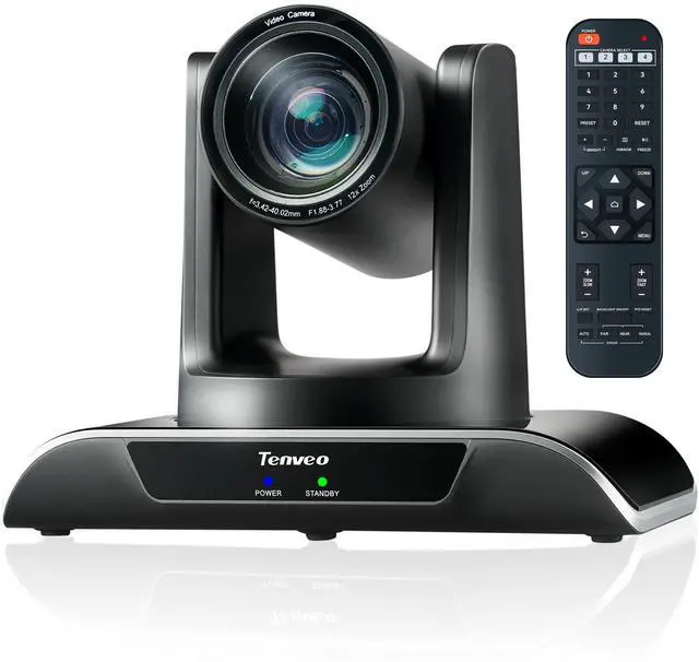 Alt view image 2 of 5 - Tenveo 12X Optical Zoom All-in-One Conference Room Camera Bundle 1080P 60FPS USB3.0/HDMI PTZ Camera and Bluetooth Speakerphone Video Audio Conferencing System for Larger Meeting Conference Church