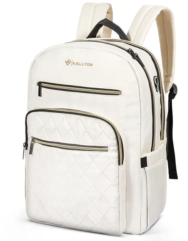 Main image of ZORVIC 15.6 Inch Laptop Backpack for Women, Work Business Computer Backpack, College Teacher Computer Bag Travel Backpack (Beige)