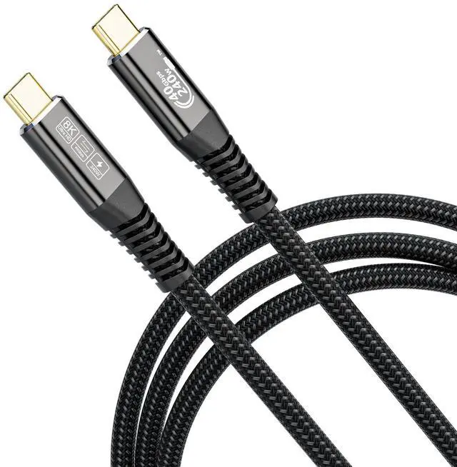 Main image of HOTUTUKI 240W for USB 4 Long Cable 6.6 ft, Support 8K@60Hz, 4K@144Hz 40Gbps/240W PD Charging Compatible with Thunderbolt 4/3 iPhone 15 Pro/15 Pro Max, MacBook Pro, Docking, eGPU, SSD, Surface Pro