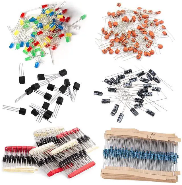 Alt view image 3 of 5 - YUEONEWIN Electronics Component and PCB Breadboard Kit, 1400Pcs Basic Electronics Component and 130 Pcs Solderless Breadboard Jumper Wires Kit for Arduino, Prototyping Circuit, DIY Electronic Project