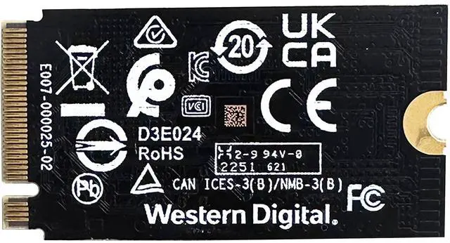 Alt view image 2 of 4 - Oemgenuine WDC SN740 256GB M.2 2242 PCI-e 4.0 Gen 4x4NVME SSD Internal Solid State Drive Form Factor M Key Steam Deck - Up to 4000 MB/sec Sequential Read.