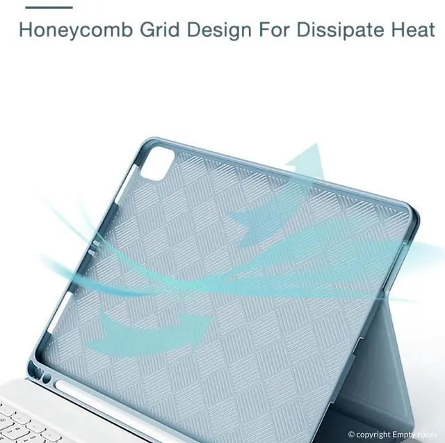 Alt view image 5 of 5 - Empty room iPad keyboard case 10.2", ipad 9th generation case with keyboard, Wireless Detachable Keyboard Case with Pencil Holder, for iPad 9th/ 8th/ 7th Gen/Air3 Gen,Thin & Light for School or Office