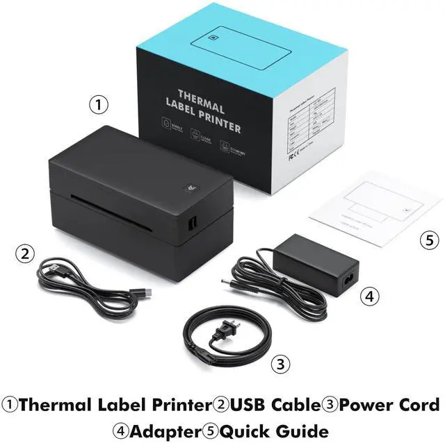 Alt view image 3 of 3 - ALOUKA Thermal Shipping Label Printer & Shipping Label 4x6-500