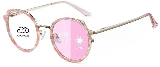 Main image of Cyxus Photochromic Glasses for Women UV Protection with Blue Light Blocking Trendy Cat Eye Frame8315i17 Pink