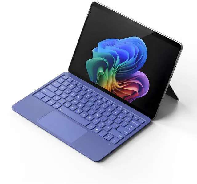 Main image of Junfire Detachable Keyboard for Microsoft Surface Pro 12  7-Color Backlit Wireless Keyboard with Touchpad, 14 Shortcut Keys, 30H Battery  Magnetic & Slim Design, Purple