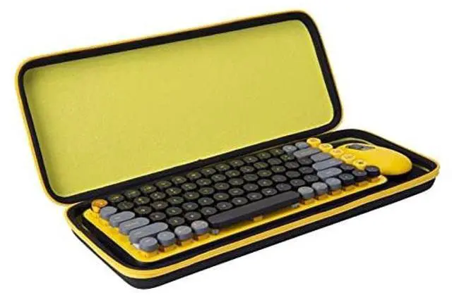 Alt view image 4 of 5 - Aenllosi Hard Carrying Case Compatible with Logitech POP ICON Combo/POP Keys Mechanical Wireless Keyboard (Yellow)(Case Only)