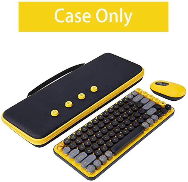 Alt view image 5 of 5 - Aenllosi Hard Carrying Case Compatible with Logitech POP ICON Combo/POP Keys Mechanical Wireless Keyboard (Yellow)(Case Only)