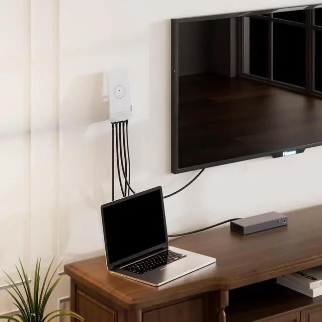 Alt view image 5 of 5 - Starlink Mini Router Mount, Gigabit Docking Station for Starlink Router Mini, 1 WAN + 3 LAN Ports Ethernet Hub, Wall-Mount & Adhesive Installation, High-Speed Network Expansion for Home, RV & Office