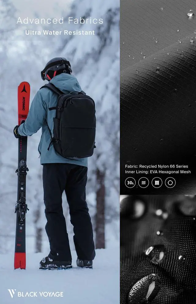 Alt view image 3 of 3 - Vortex Vacuum Seal Travel Backpack 60L Expandable Air Compression System Water Resistant TSA Lock Carry-On Suitcase Luggage Black AERO OG - Air Pump Included