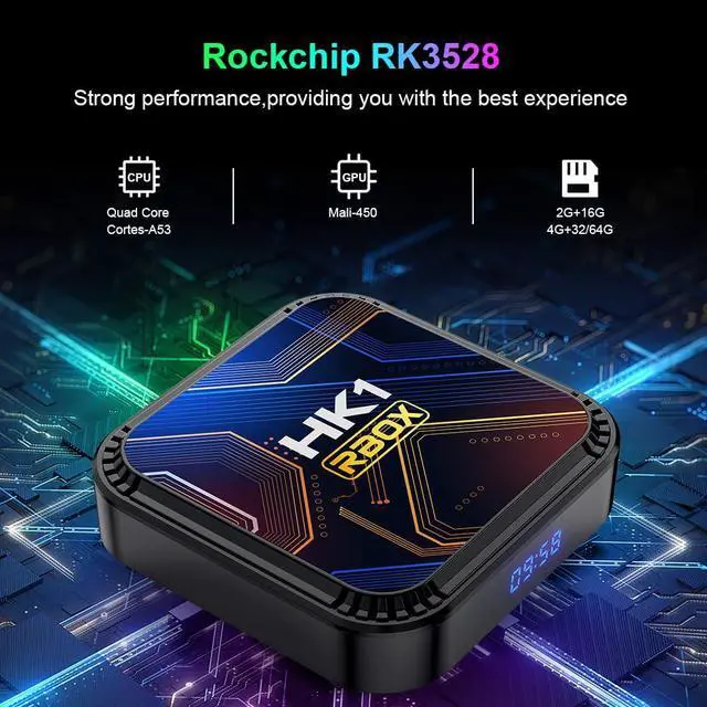 Alt view image 2 of 5 - Android 13.0 HK1 Box K8S RK3528 4GB RAM 64GB ROM 4K Quad Core Dual-WiFi 5G Hz/2.4GHz A53 Processor Support USB3.0/H.265/3D