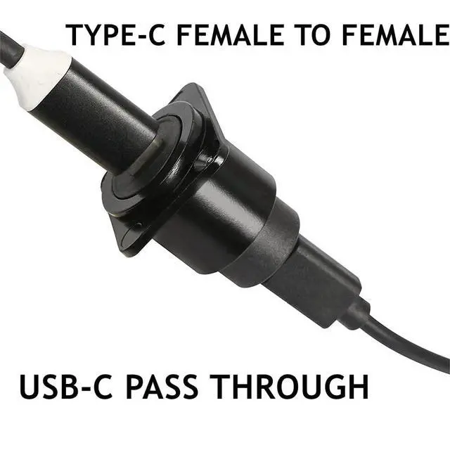 Alt view image 2 of 5 - PENGLIN 5PCS USB 3.1 Type C Panel Mount Coupler, USB C Pass Through Connector, Female to Female Bulkhead Extension Adapter