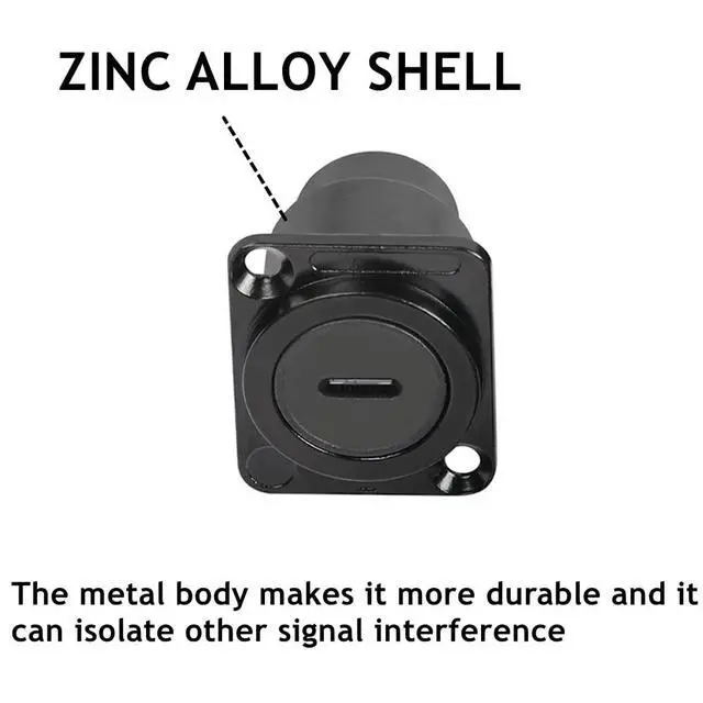 Alt view image 5 of 5 - PENGLIN 5PCS USB 3.1 Type C Panel Mount Coupler, USB C Pass Through Connector, Female to Female Bulkhead Extension Adapter