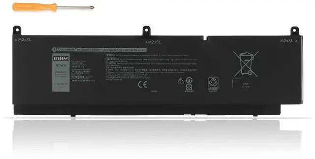 Main image of ETESBAY PKWVM Laptop Battery Replacement for Dell Precision 7550 7560 7750 7760 Mobile Workstation P44E P93F P44E001 P44E002 P93F001 P93F002 C903V CR72X 0CR72X 0447VR 068N03 453-BBCQ 11.4V 95WH