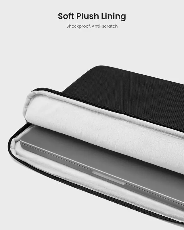 Alt view image 4 of 5 - tomtoc Slim Laptop Sleeve Case for 13-inch New MacBook Air M4/A3420 M3/A3113 M2/A2681, M1/A2337 2025-2018, MacBook Pro M2/M1, Water-Resistant Protective Carrying Case with Accessories Pocket