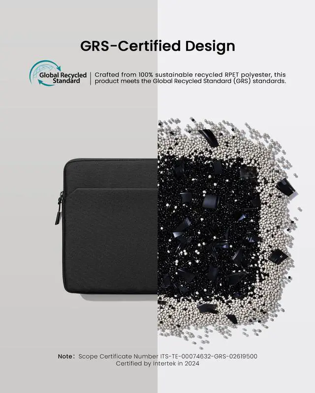 Alt view image 5 of 5 - tomtoc Slim Laptop Sleeve Case for 13-inch New MacBook Air M4/A3420 M3/A3113 M2/A2681, M1/A2337 2025-2018, MacBook Pro M2/M1, Water-Resistant Protective Carrying Case with Accessories Pocket