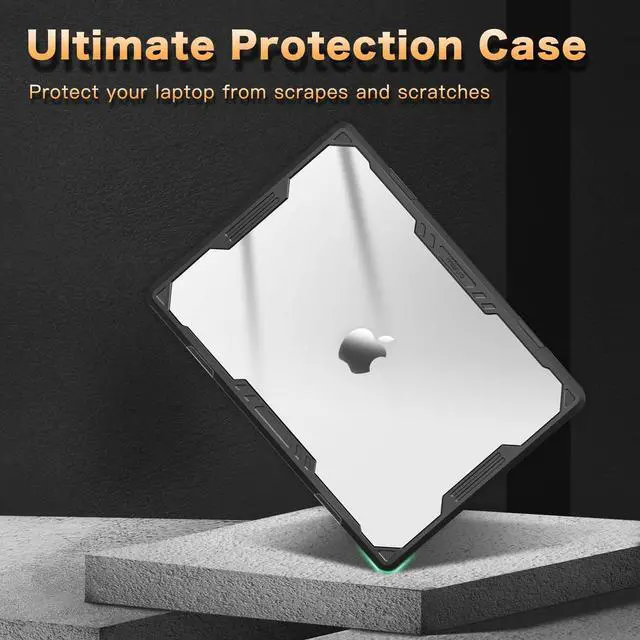 Alt view image 5 of 5 - MOSISO Compatible with MacBook Air 15 inch Case 2025 2024 2023 Release M4 A3241 M3 A3114 M2 A2941, Symmetric Geometric Heavy Duty Plastic Hard Shell with TPU Bumper&Keyboard Cover&Type C, Transparent