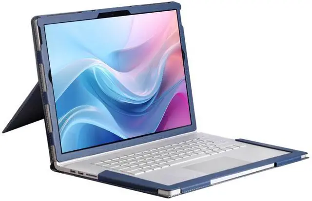 Main image of Shellman Case for Microsoft Surface Book 3/2 15" Cover Case, PU Leather with Kickstand Detachable Protective Folio Cover for 15 Inch Microsoft Surface Book,ZJ-15-Blue