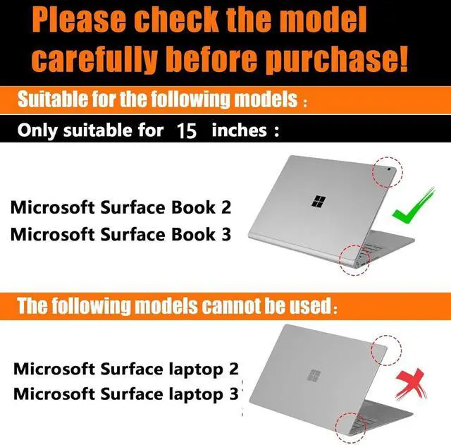 Alt view image 2 of 5 - Shellman Case for Microsoft Surface Book 3/2 15" Cover Case, PU Leather with Kickstand Detachable Protective Folio Cover for 15 Inch Microsoft Surface Book,ZJ-15-Blue