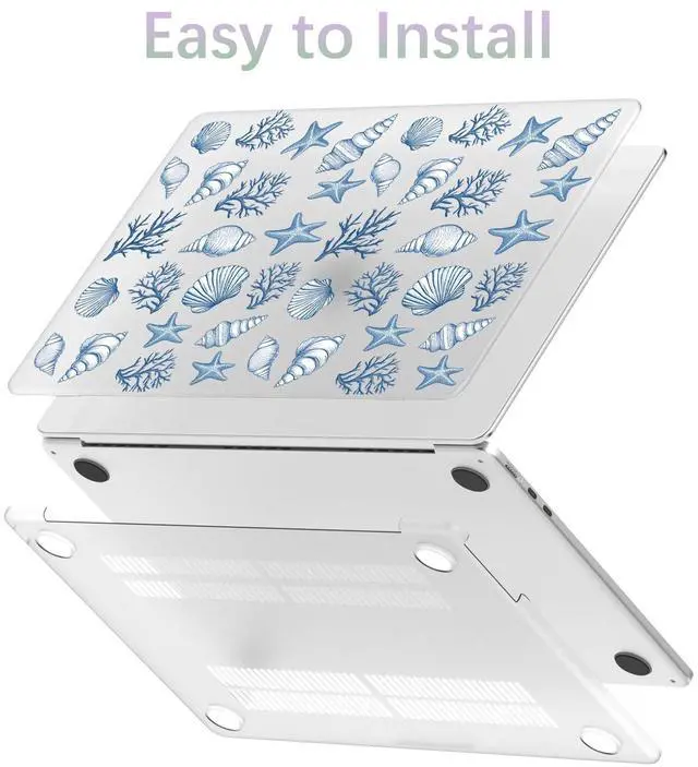 Alt view image 3 of 5 - BlHMCASE Compatible with MacBook Air 13 inch Case M1 A2337 A2179 A1932 2022 2021 2020 2019 2018 Release, Cute Conch Shell Protective Hard Shell Matte Cover for MacBook Air 13.3 inch