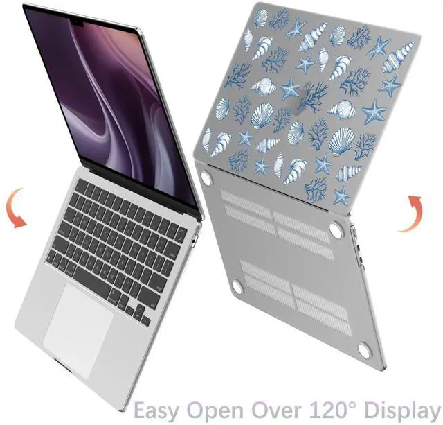 Alt view image 4 of 5 - BlHMCASE Compatible with MacBook Air 13 inch Case M1 A2337 A2179 A1932 2022 2021 2020 2019 2018 Release, Cute Conch Shell Protective Hard Shell Matte Cover for MacBook Air 13.3 inch