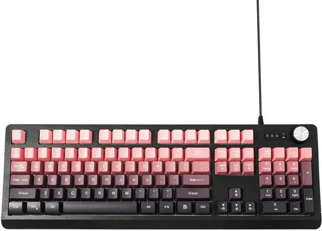 Main image of Wired RGB Gaming Membrance Keyboard. 100 Percent Mini Creamy LED Computer Keyboard .Small Ergonomic Clicky Teclado with ABS Backlit Unreplaceable Keycaps. for PC Laptop MAC Gamer. (Pink)