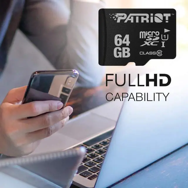 Alt view image 3 of 5 - Patriot LX Series Micro SD Flash Memory Card 64GB - 5 Pack