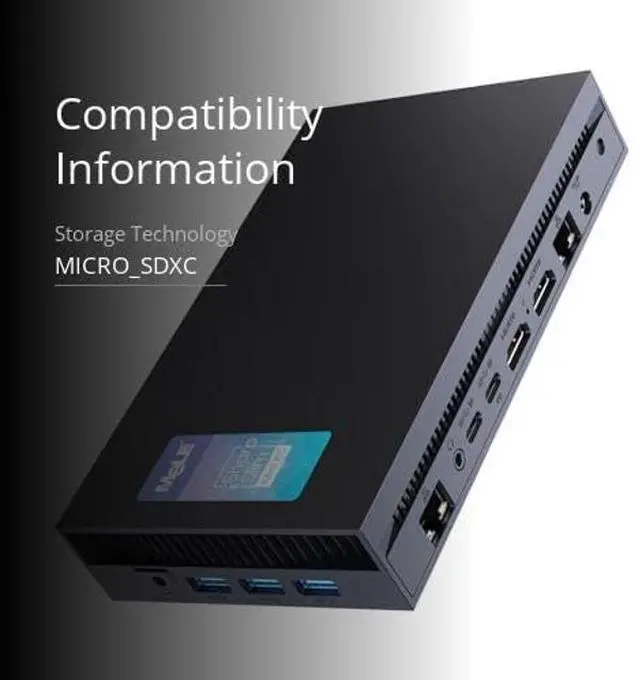 Alt view image 3 of 5 - MeLE Overclock X5 Ultra Slim MiniPC Core-i5 12450H (Up to 4.4GHz),32GB RAM 512GB SSD, 3940MB/s, 2×M.2 Slot, Quadruple Display HDMI×2/USB-C*2/4K Desktop Computer Office Industrial and Entertainment