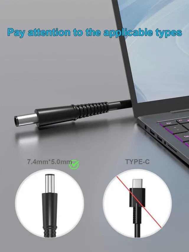 Alt view image 2 of 5 - HSXIRQA 180W 130W Power Supply Cord Compatible with Dell Dock WD15 WD19 WD19S UD22 WD25 SD25 D6000 D6000S K20A K17 K22A Thunderbolt TB16 TB15 K16A WD22TB4 SD25TB4 WD19TB WD19TBS Docking Station