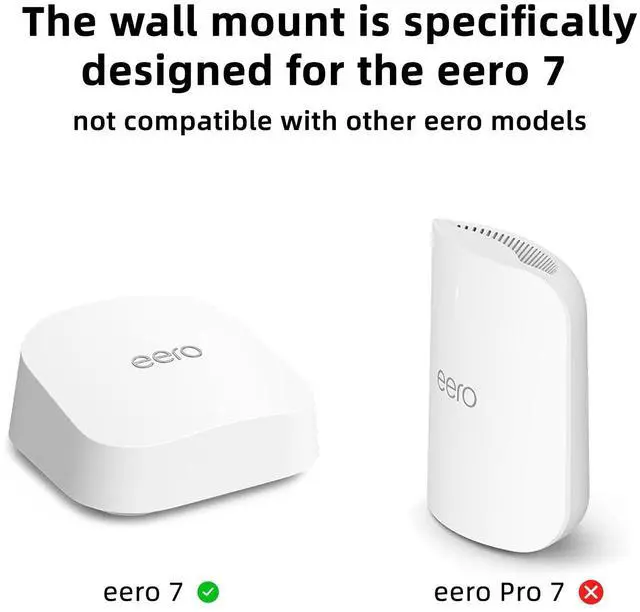 Alt view image 2 of 5 - Outlet Wall Mount for eero 7, No-Drill Plug Adapter with Hidden Cable Management, Space-Saving for Dual-Band Mesh System (3 Pack)