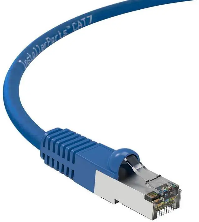 Main image of InstallerParts Ethernet Cable CAT7 Cable Shielded (SSTP) Booted 25 FT - Blue - Professional Series - 10Gigabit/Sec Network/High Speed Internet Cable, 600MHZ