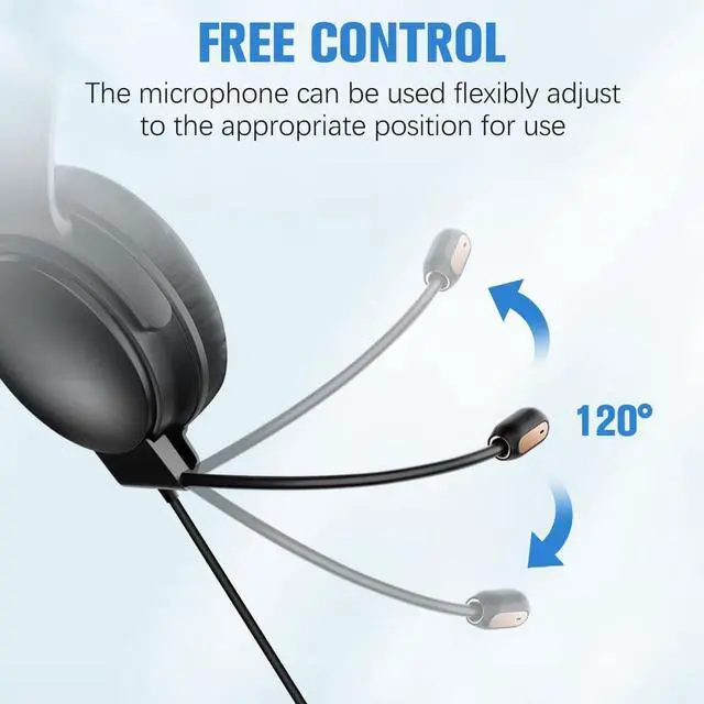 Alt view image 4 of 5 - CLANMOU Universal Detachable Boom Mic for Bose QuietComfort 35 II(QC35 II) & Quiet Comfort 35(QC35) Headphones  Compatible with PS5, PS4, Xbox One & PC (Built-in Mute Switch)